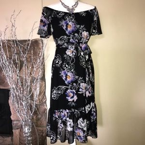 Off Shoulder Floral Dress